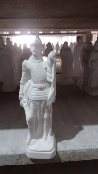 Joana Darc Imagem Santa Joana D´arc Escultura em Gesso Cru