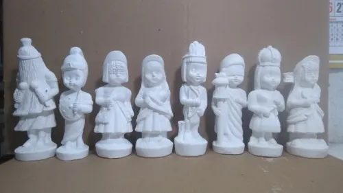 Kit com 8 Orixás Baby em Gesso Branco p/ Pintar Como Quiser