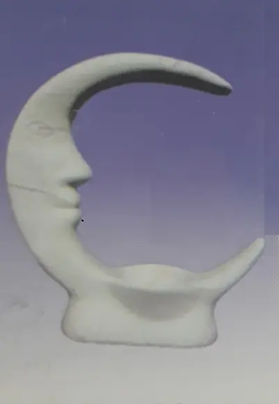 Lua de Mesa Imagem em Gesso Cru