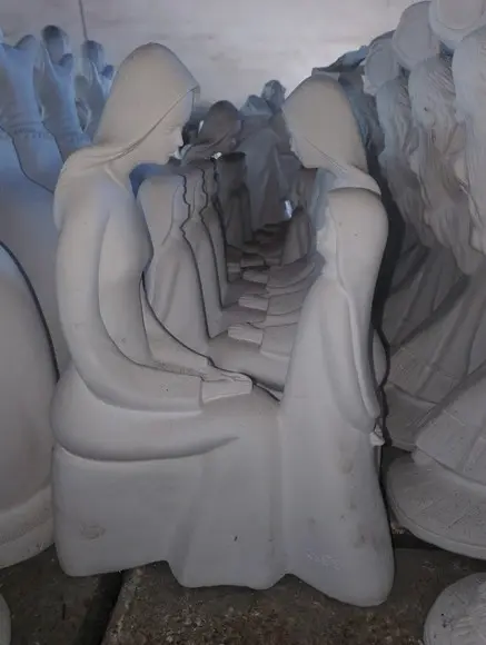 Madona Imagem Madona Moderna Escultura em Gesso Cru Grande