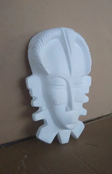 Mascara Africana Imagem Africanas em Gesso Cru para Pintar