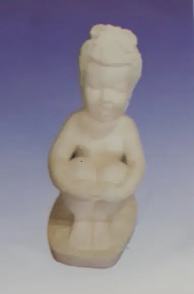 Menia Ere Imagem Criança Uere Africana Gesso Cru
