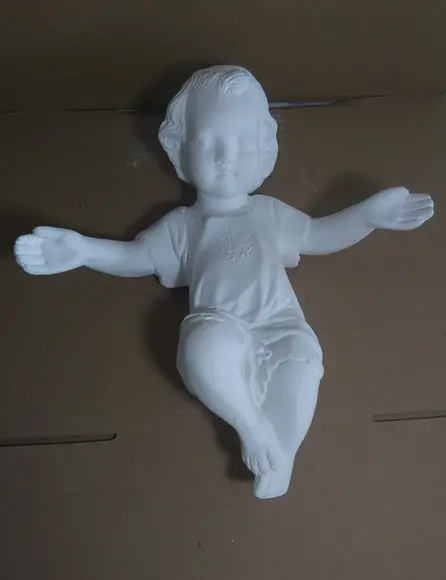 Menino Jesus da China Imagem em Gesso Cru.