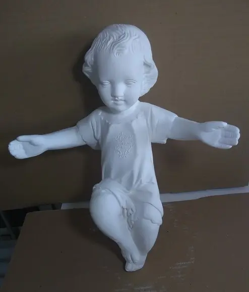 Menino Jesus da China Imagem em Gesso Cru.