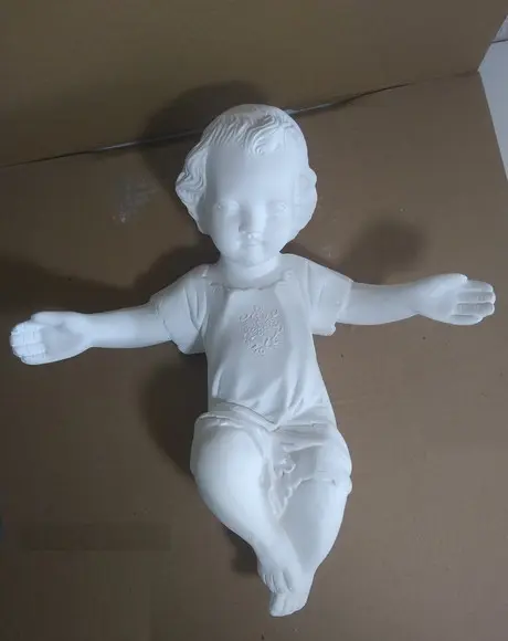 Menino Jesus da China Imagem em Gesso Cru.