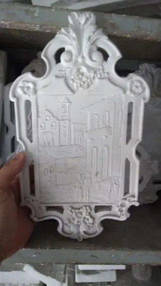 Moldura Portal Paisagem de Parede para Pintar em Gesso Cru
