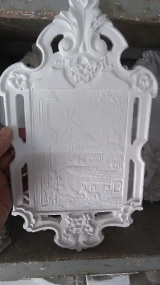 Moldura Portal Paisagem de Parede para Pintar em Gesso Cru