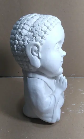 Monge Buda Imagem Modelo Novo Escultura Gesso Cru