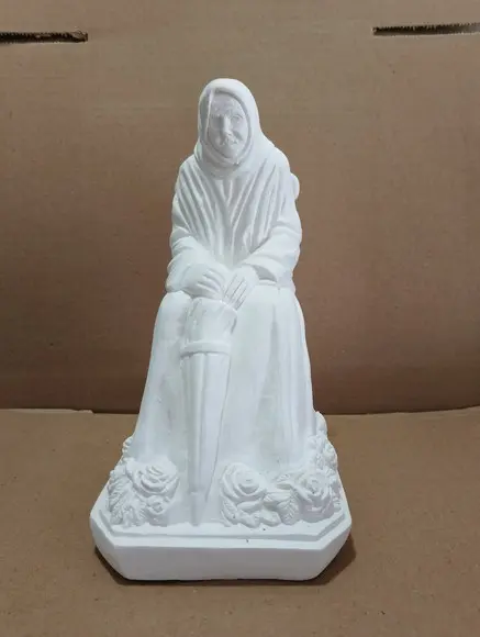 Nhá Chica Imagem Nha Chica Escultura em Gesso Cru