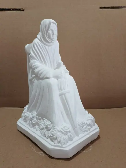 Nhá Chica Imagem Nha Chica Escultura em Gesso Cru
