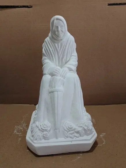 Nhá Chica Imagem Nha Chica Escultura em Gesso Cru