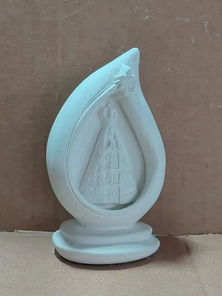 Nossa Senhora Aparecida Dentro da Gota Imagem em Gesso Cru