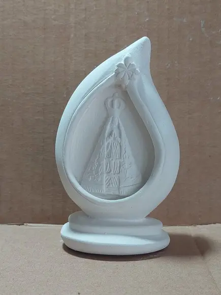 Nossa Senhora Aparecida Dentro da Gota Imagem em Gesso Cru