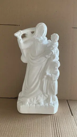 Nossa Senhora da Defesa Imagem Santa N Sra Defesa Gesso Cru