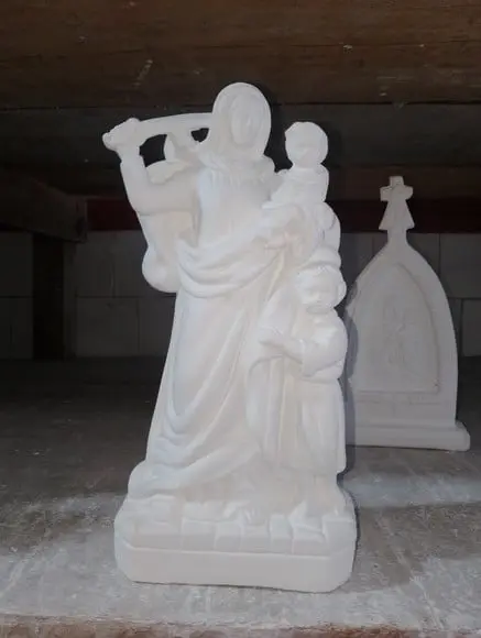 Nossa Senhora da Defesa Imagem Santa N Sra Defesa Gesso Cru
