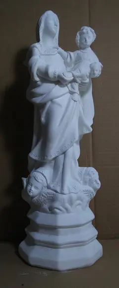 Nossa Senhora das Cabeças Imagem N Sra das Cabeças Gesso Cru