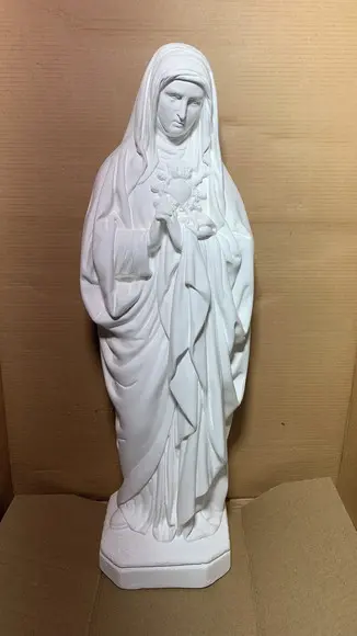Nossa Senhora das Dores Imagem N Sra Dores 43cm Gesso Cru