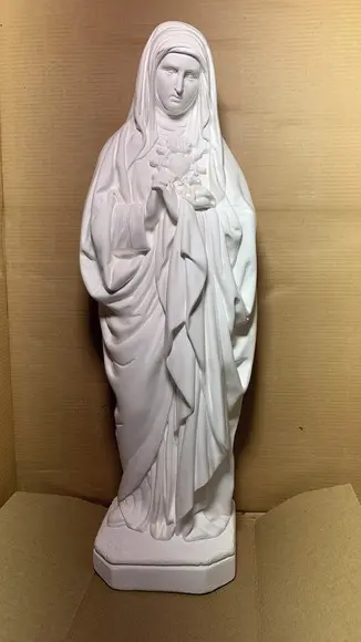 Nossa Senhora das Dores Imagem N Sra Dores 43cm Gesso Cru