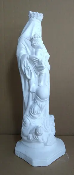 Nossa Senhora das Vitorias Imagem N Sra da Vitoria Gesso Cru