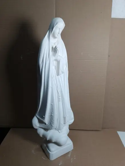Nossa Senhora de Fátima Imagem de N Sra Fatima em Gesso Cru