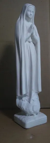 Nossa Senhora de Fátima Imagem em Gesso Cru N Sra. de Fatima