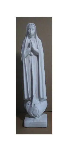 Nossa Senhora de Fátima Imagem em Gesso Cru N Sra. de Fatima