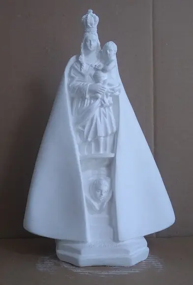 Nossa Senhora de Nazaré Imagem N Sra Nazare em Gesso Cru