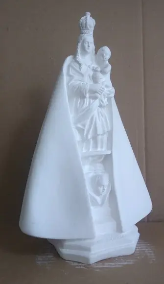 Nossa Senhora de Nazaré Imagem N Sra Nazare em Gesso Cru