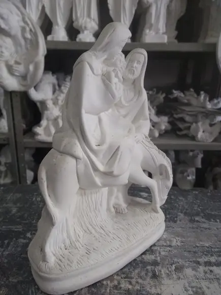 Nossa Senhora Desterro Imagem N Sra Desterro em Gesso Cru