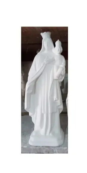 Nossa Senhora do Carmo Imagem N Sra Carmo 40cm Gesso Cru