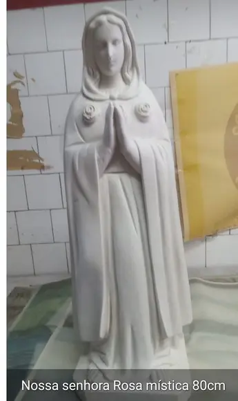 Nossa Senhora Rosa Mistica Imagem Rosa Mística Escultura 80c