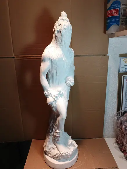 Obaluaê Imagem Obaluae Orixa Candomble em Gesso Cru 60cm