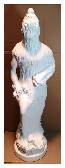 Obaluaê Imagem Obaluae Orixa Candomble em Gesso Cru 60cm