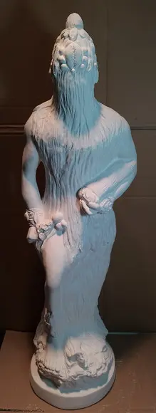 Obaluaê Imagem Obaluae Orixa Candomble em Gesso Cru 60cm