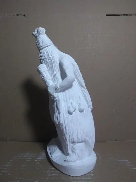 Obaluaê Orixá do Candomblé Imagem Omulu Orixas Gesso Cru