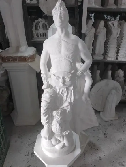 Oxaguian Imagem Orixá Candomblé Oxaguian Escultura 60cm