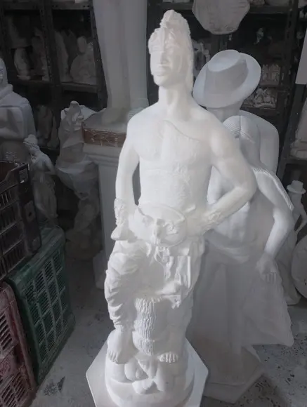 Oxaguian Imagem Orixá Candomblé Oxaguian Escultura 60cm