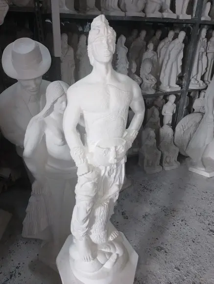 Oxaguian Imagem Orixá Candomblé Oxaguian Escultura 60cm