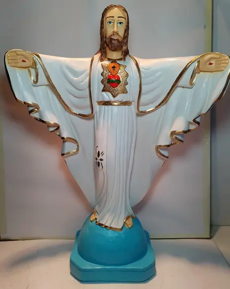 Oxalá Imagem Cristo com Braços Abertos Oxalá Grande 44cm