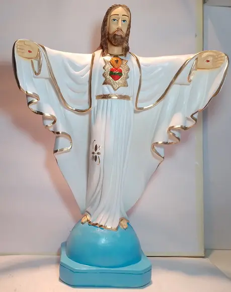 Oxalá Imagem Cristo com Braços Abertos Oxalá Grande 44cm