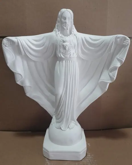 Oxalá Imagem Cristo Redentor Escultura Oxala em Gesso Cru Ru