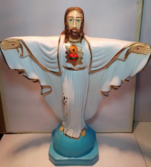 Oxalá Imagem Cristo com Braços Abertos Oxalá Grande 44cm