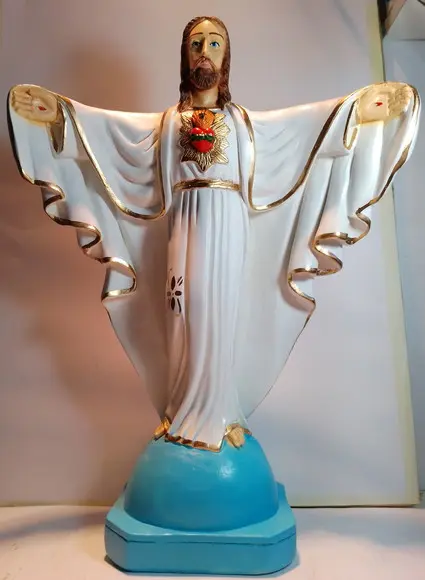 Oxalá Imagem Cristo com Braços Abertos Oxalá Grande 44cm