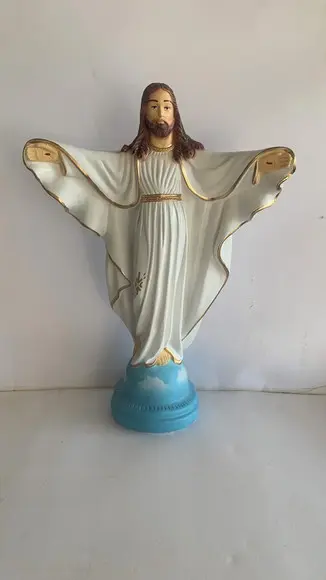 Oxalá Imagem Oxalá Cristo com Braços Abertos Grande 38cm