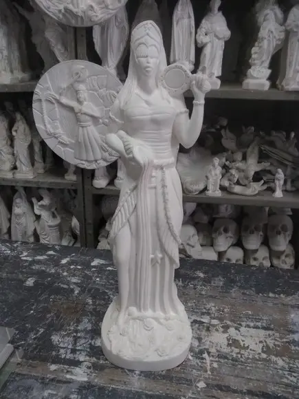 Oxum Imagem Mãe Oxum Orixá Africano em Gesso Cru Nova!