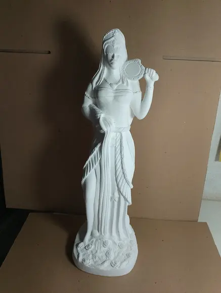 Oxum Imagem Mãe Oxum Orixá Africano em Gesso Cru Nova!