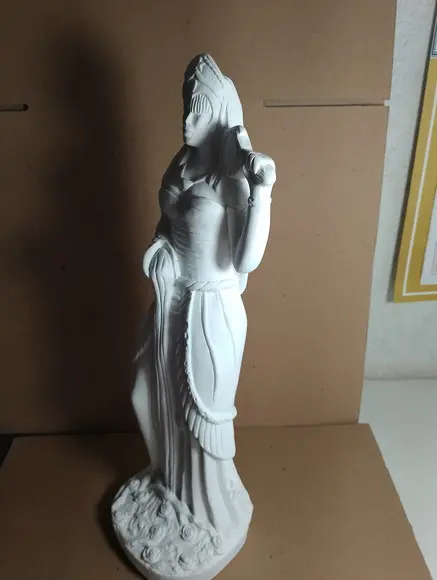 Oxum Imagem Mãe Oxum Orixá Africano em Gesso Cru Nova!