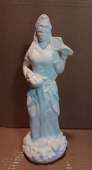 Oxum Imagem Oxum Orixá do Candomblé Escultura em Gesso Cru