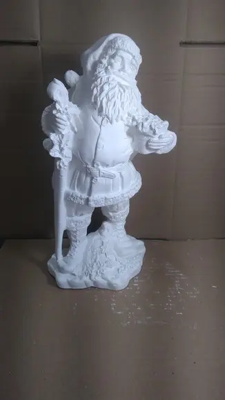Papai Noel Escultura em Gesso Cru do Papai Noel