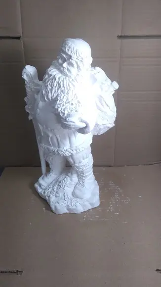 Papai Noel Escultura em Gesso Cru do Papai Noel